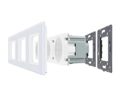 Trzy gniazda elektryczne koloru złotego 16A - 230V (VL-W03EU-63) LIVOLO