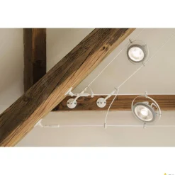 UCHWYT ŚCIENNY, do niskonapięciowego systemu linkowego TENSEO, długi, biały, 2 szt. (186311) - SLV