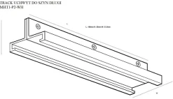Uchwyt do szyn DOBAC TRACK długi biały (MHT1-P2-WH) - Maxlight