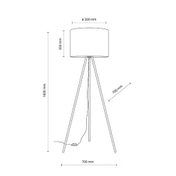 UMBERTO BROWN GOLD LAMPA PODŁOGOWA 1 (16032) - TK Lighting