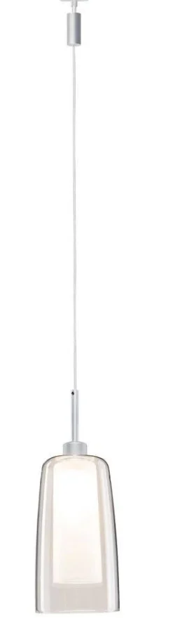URail LED Pendulum Arido II 1x5W GU10 Chrom Mat/przezr/satyna 230V Metal/Szkło (PL94998) - PAULMANN