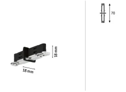 URail Stromtrenner Schwarz m Met 1phase (PL95652) - PAULMANN