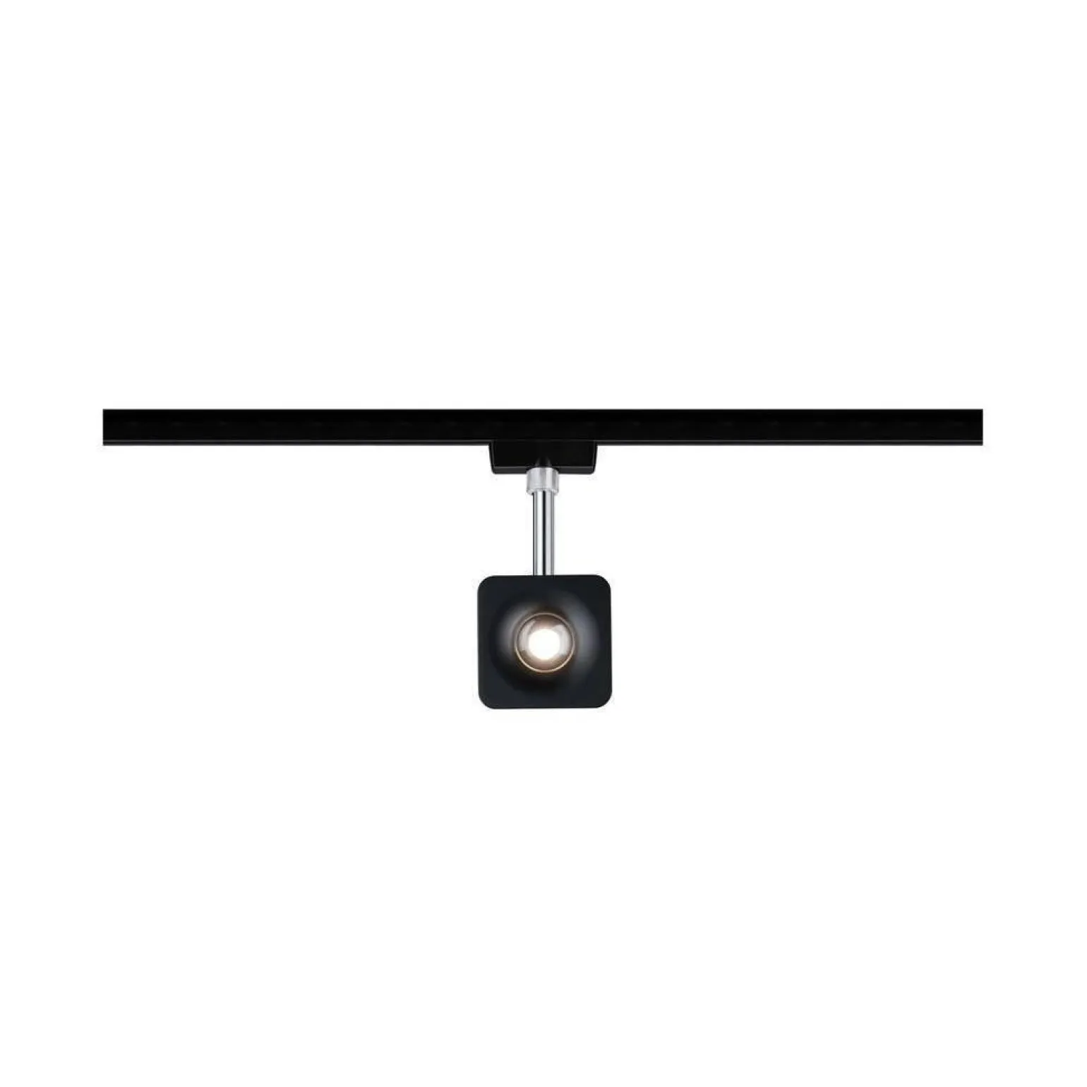 URail System Spot Cube 1x8W Czarny Mat Chrom 230V Metal/Tworzywo sztuczne ściemniany (PL96923) - PAULMANN
