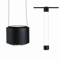 URail zwis Aldan 1x13W Czarny-mat/ Czarny 230V metal ściemniany (PL94972) - PAULMANN