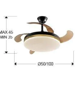 Vento wentylator z oświetleniem LED (168360) - Schuller