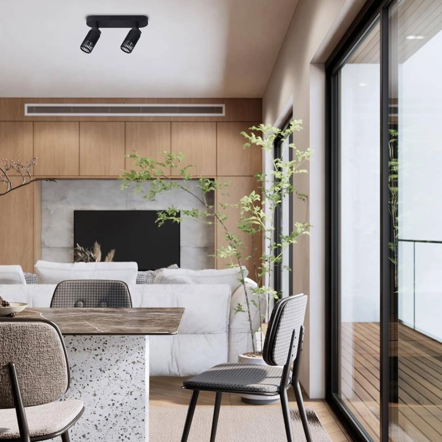 VERTICAL BLACK SPOT 2xGU10 (ML0295) - Milagro