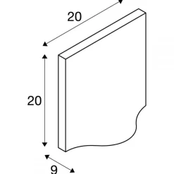 Vilua lampa ścienna 100°, 810lm (1002504) - SLV