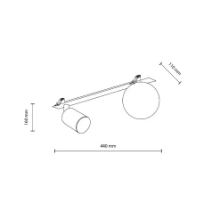 VOX 2 X GU10 / G9 LAMPA SUFITOWA PODTYNKOWA (10927) - TK Lighting