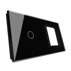 Włącznik dotykowy EC Wi-Fi z gniazdem elektrycznym czarny (VL-C701GEC-62) LIVOLO