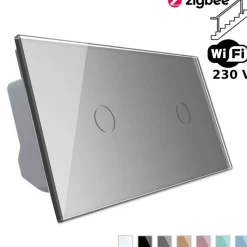 Włącznik dotykowy krzyżowo-schodowy 1 + 1 EC Wi-Fi srebrny (VL-C7011SEC-64) LIVOLO