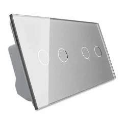 Włącznik dotykowy krzyżowo-schodowy 2 + 2 EC Wi-Fi srebrny (VL-C702SEC-64) LIVOLO