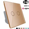Włącznik dotykowy LIVOLO podwójny EC Wi-Fi złoty (VL-C702EC-63) LIVOLO