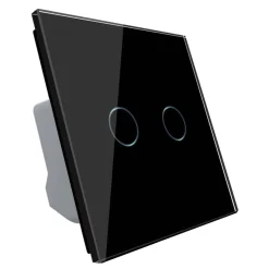 Włącznik dotykowy LIVOLO podwójny EC Wi-Fi czarny (VL-C702EC-62) LIVOLO