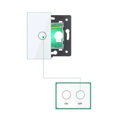 Włącznik dotykowy LIVOLO podwójny EC Wi-Fi zielony (VL-C702EC-68) LIVOLO
