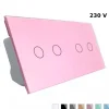 Włącznik dotykowy podwójny + podwójny różowy (VL-C7022-67) LIVOLO
