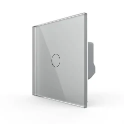 Włącznik dotykowy pojedynczy z srebrnym panelem szklanym (VL-C701-64) LIVOLO