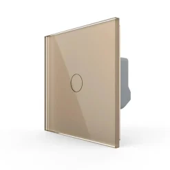 Włącznik dotykowy pojedynczy z złotym panelem szklanym (VL-C701-63) LIVOLO