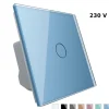 Włącznik dotykowy pojedynczy z niebieskim panelem szklanym (VL-C701-69) LIVOLO