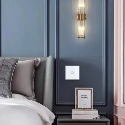 Włącznik dotykowy pojedynczy z niebieskim panelem szklanym (VL-C701-69) LIVOLO