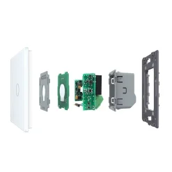 Włącznik dotykowy pojedynczy niskonapięciowy 12V DC z czarnym panelem szklanym (VL-C701C-62) LIVOLO