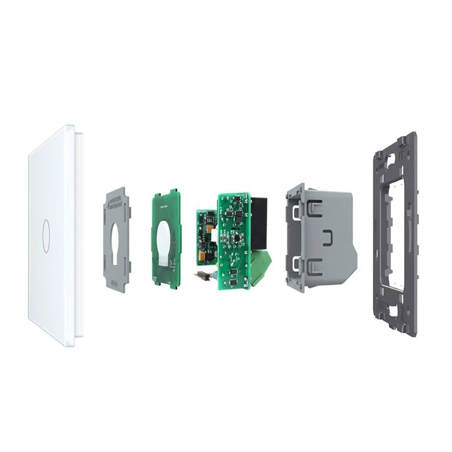 Włącznik dotykowy pojedynczy niskonapięciowy 12V DC z czarnym panelem szklanym (VL-C701C-62) LIVOLO