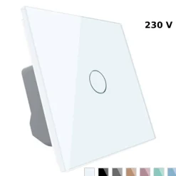 Włącznik dotykowy pojedynczy z białym panelem szklanym (VL-C701-61) LIVOLO