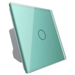 Włącznik dotykowy pojedynczy z zielonym panelem szklanym (VL-C701-68) LIVOLO