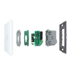 Włącznik dotykowy pojedynczy z zielonym panelem szklanym (VL-C701-68) LIVOLO