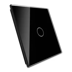 Włącznik dotykowy pojedynczy z czarnym panelem szklanym (VL-C701-62) LIVOLO
