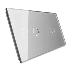 Włącznik dotykowy Schodowo - krzyżowy 2 + 1 EC Wi-Fi w kolorze srebrnym (VL-C7012SEC-64) LIVOLO