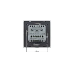 Włącznik podwójny dotykowy, bistabilny (impulsowy, dzwonkowy) z zielonym panelem szklanym FIBARO (VL-C702IH-68) LIVOLO