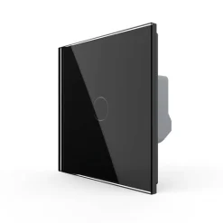 Włącznik pojedynczy dotykowy, bistabilny (impulsowy, dzwonkowy) z czarnym panelem szklanym FIBARO (VL-C701IH-62) LIVOLO