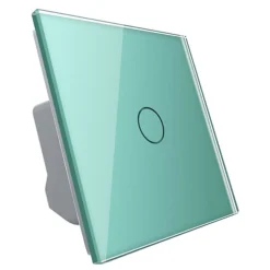Włącznik pojedynczy dotykowy, bistabilny (impulsowy, dzwonkowy) z zielonym panelem szklanym FIBARO (VL-C701IH-68) LIVOLO