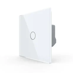 Włącznik pojedynczy dotykowy, bistabilny (impulsowy, dzwonkowy) z białym panelem szklanym FIBARO (VL-C701IH-61) LIVOLO