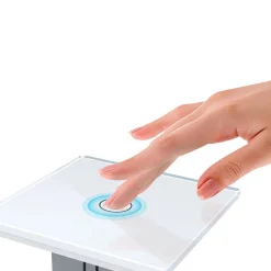 Włącznik pojedynczy dotykowy, bistabilny (impulsowy, dzwonkowy) z białym panelem szklanym FIBARO (VL-C701IH-61) LIVOLO