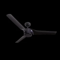 Wentylator sufitowy czarny mat, metalowe łopatki bez światła IP44 (23004 Zambelis) - Zambelis