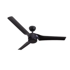 Wentylator sufitowy czarny mat, metalowe łopatki bez światła IP44 (23004 Zambelis) - Zambelis