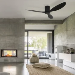 Wentylator sufitowy 40W, matowa czerń, pilot zdalnego sterowania, Tuya WiFi (20257 Zambelis)