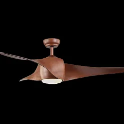 Wentylator sufitowy 40W z drewnianymi łopatkami i zdalnym sterowaniem 15W (3000K-4000K-6000K) (20256 Zambelis)