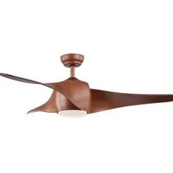 Wentylator sufitowy 40W z drewnianymi łopatkami i zdalnym sterowaniem 15W (3000K-4000K-6000K) (20256 Zambelis)