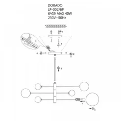 Wisząca Dorado 6 (LP-002/6P) - Light Prestige