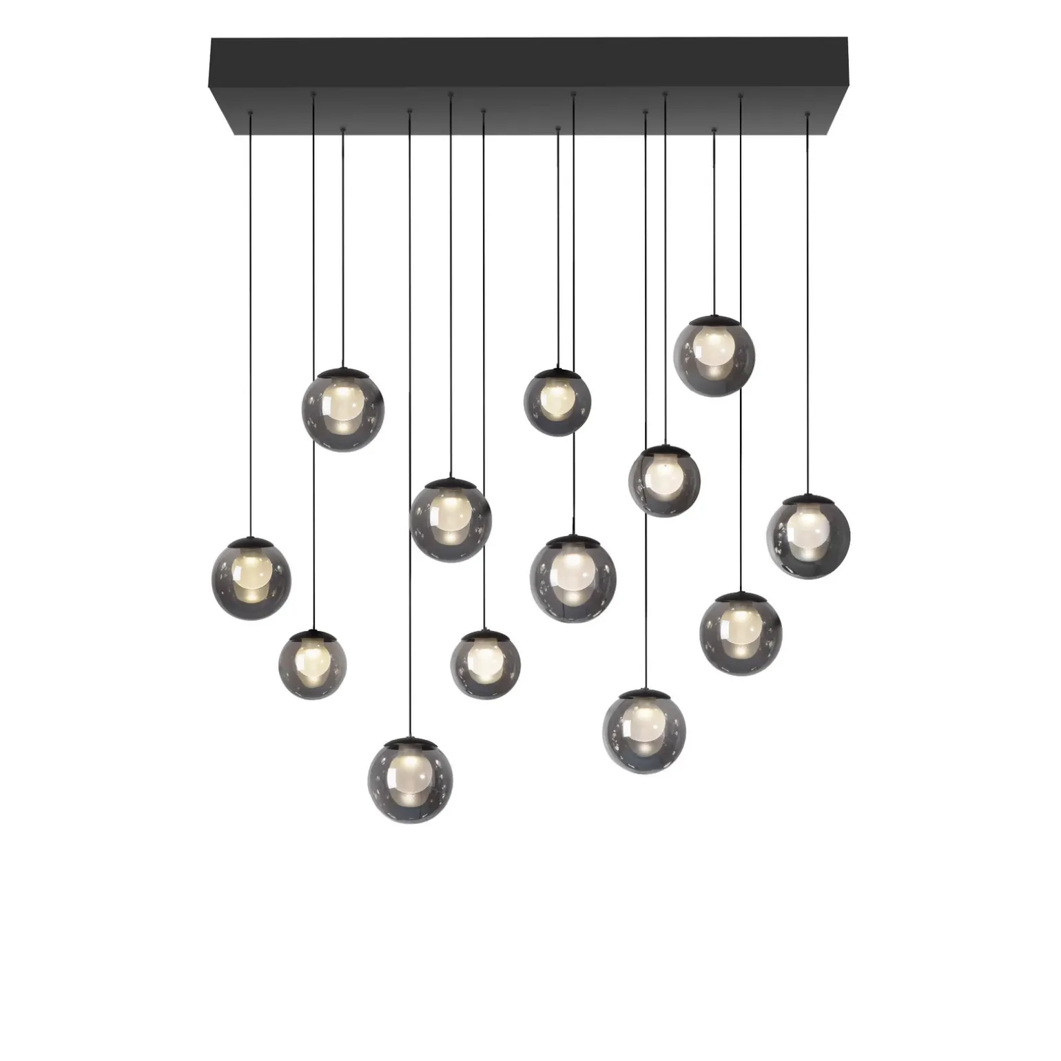 Wisząca lampa na pilota, z regulacją światła i wysokości PURE POPUP SZARA (2590-15) - Paul Neuhaus