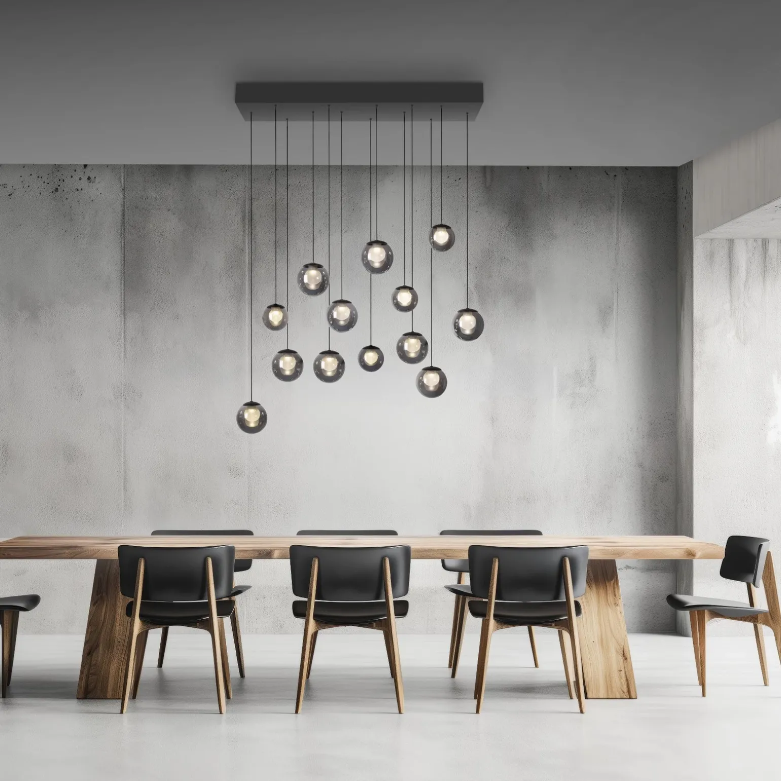 Wisząca lampa na pilota, z regulacją światła i wysokości PURE POPUP SZARA (2590-15) - Paul Neuhaus