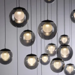 Wisząca lampa na pilota, z regulacją światła i wysokości PURE POPUP SZARA (2590-15) - Paul Neuhaus