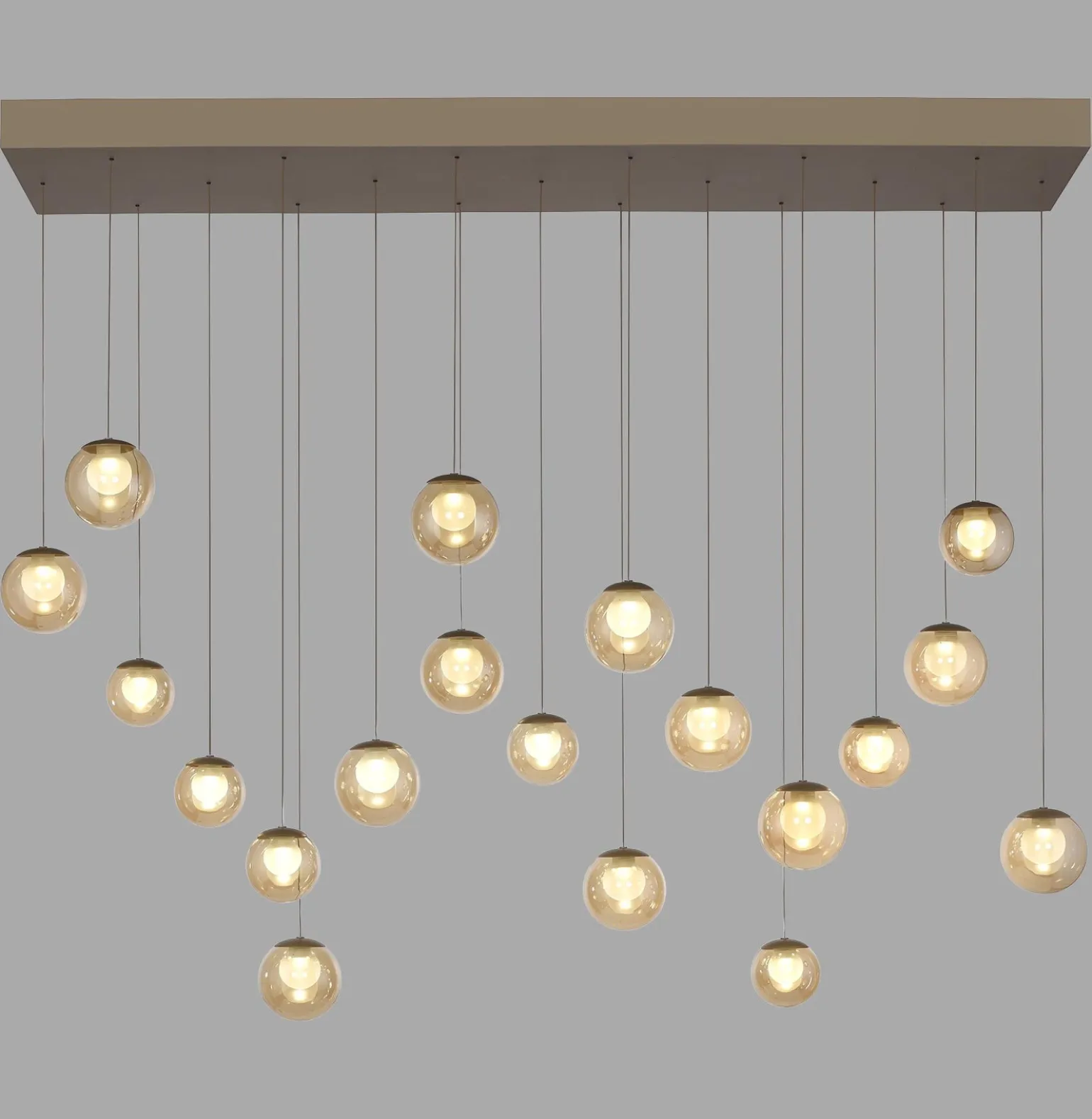 Wisząca lampa na pilota, z regulacją światła i wysokości PURE POPUP BRĄZOWY (2589-97) - Paul Neuhaus