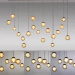 Wisząca lampa na pilota, z regulacją światła i wysokości PURE POPUP BRĄZOWY (2589-97) - Paul Neuhaus