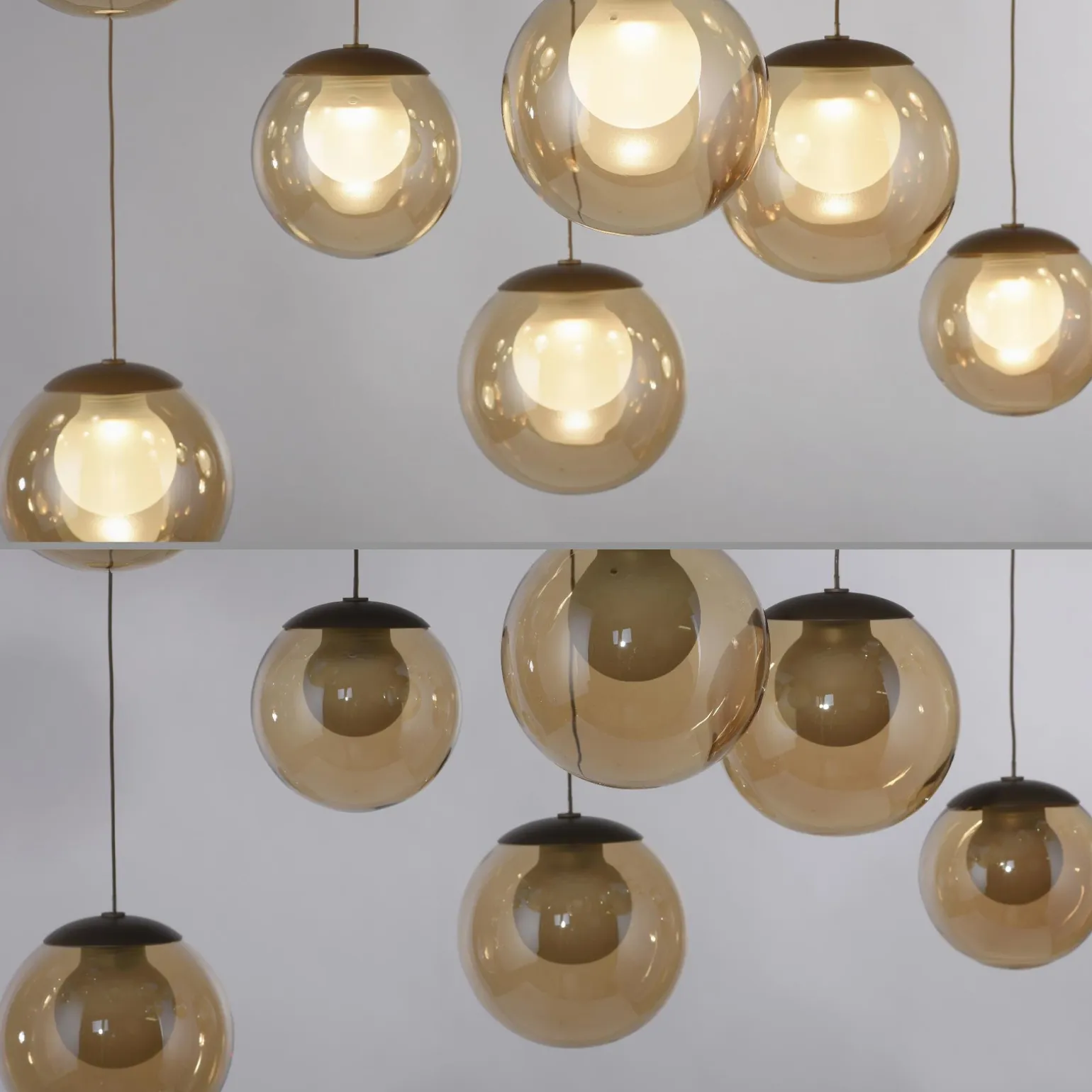 Wisząca lampa na pilota, z regulacją światła i wysokości PURE POPUP BRĄZOWY (2589-97) - Paul Neuhaus