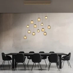 Wisząca lampa na pilota, z regulacją światła i wysokości PURE POPUP BRĄZOWA (2590-97) - Paul Neuhaus