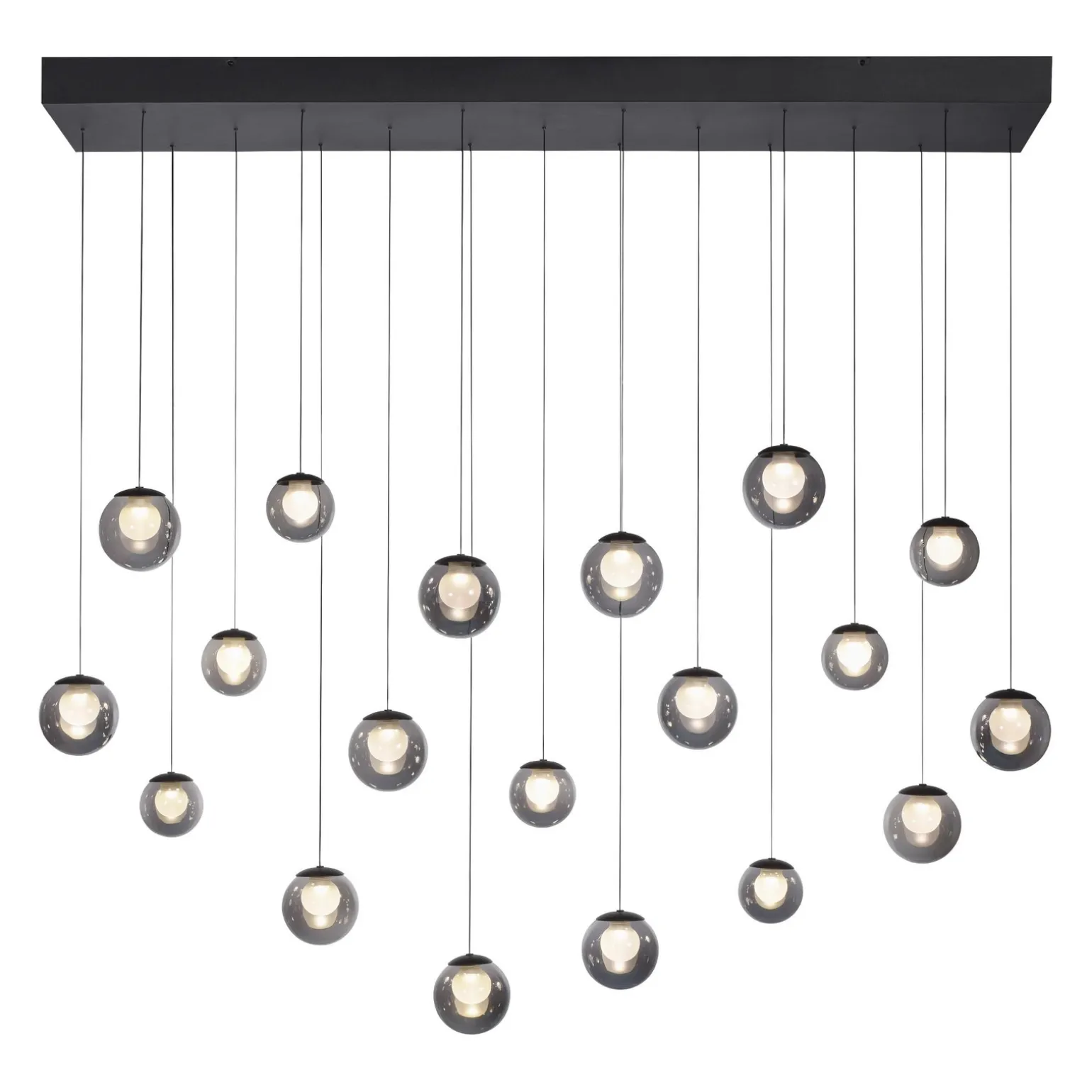 Wisząca lampa na pilota, z regulacją światła i wysokości PURE POPUP SZARA (2589-15) - Paul Neuhaus