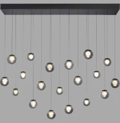 Wisząca lampa na pilota, z regulacją światła i wysokości PURE POPUP SZARA (2589-15) - Paul Neuhaus